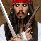 Man met zwaard en pistool, piraat