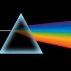 Driehoek met regenboog stroom