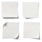 Vier stukken van blanco papier
